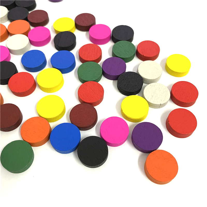 100개, 지름 15*5mm, 다채로운 색상의 나무 말 - Board Game Catan 리뷰 및 가격